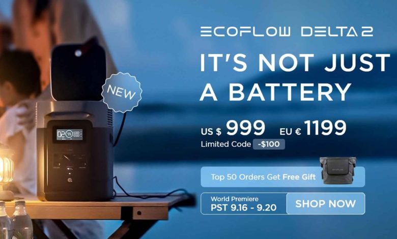 EcoFlow DELTA 2 EcoFlow DELTA portable power station EcoFlow smart generator EcoFlow solar generator