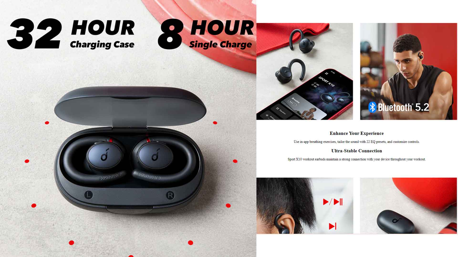 Anker Soundcore Sport X10, Anker Soundcore, Soundcore earbuds, Anker earbuds, Anker earphones, best Anker Earbuds, Bluetooth earbuds, Apple earbuds, noise canceling earbuds, earphones, best earbuds