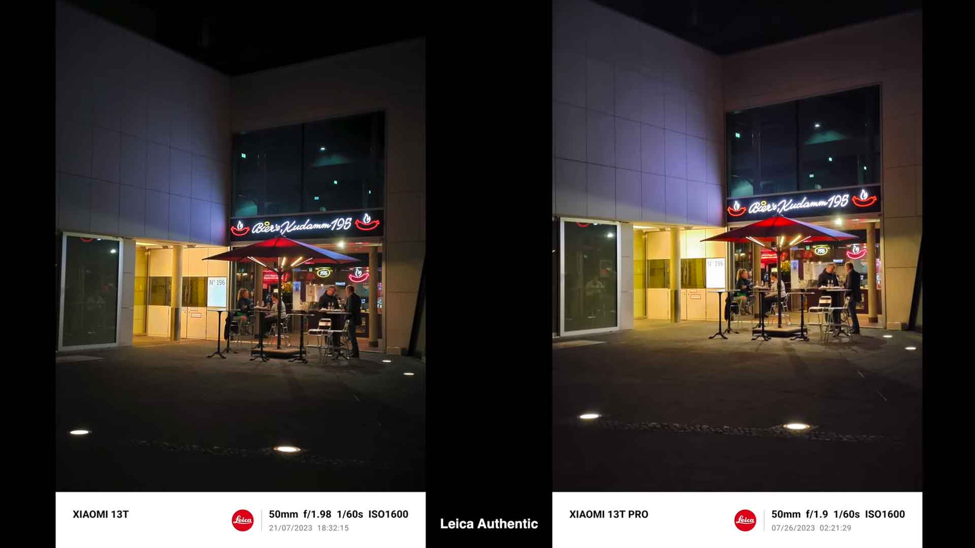 xiaomi 13t vs xiaomi 13t pro night mode leica camera test