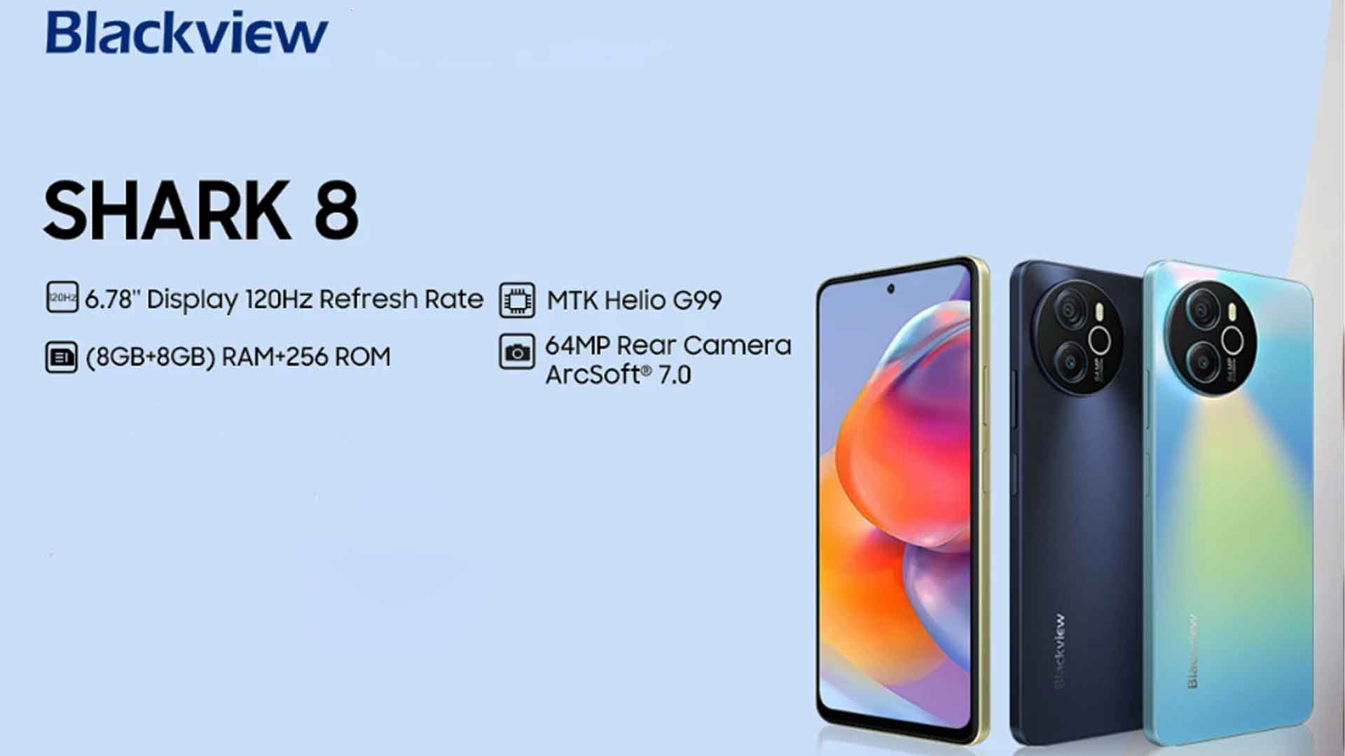 Blackview SHARK 8 Price is at $119.16 with G99, 120Hz 2.4K Display, 16GB  RAM, and 64MP • DealsNowToday
