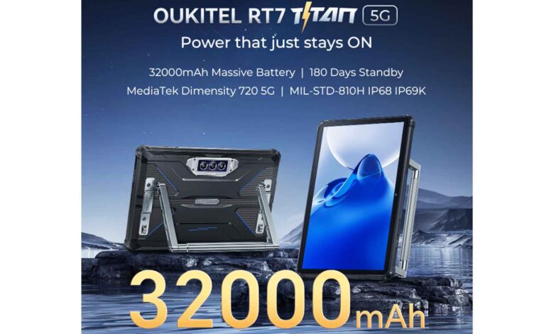 Oukitel RT7 TITAN 5G rugged tablet