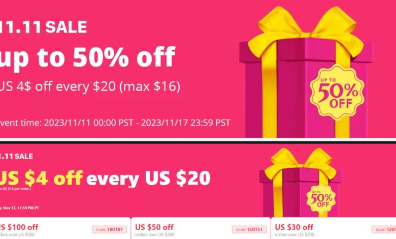 AliExpress 11.11 Sale, Black Friday pre sale, Black Friday 2023 deals