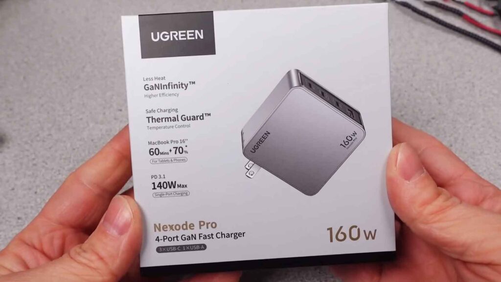 UGREEN Nexode Pro 160W, GaN charger, 4-port charger, 140W USB-C PD, Multi-device charging