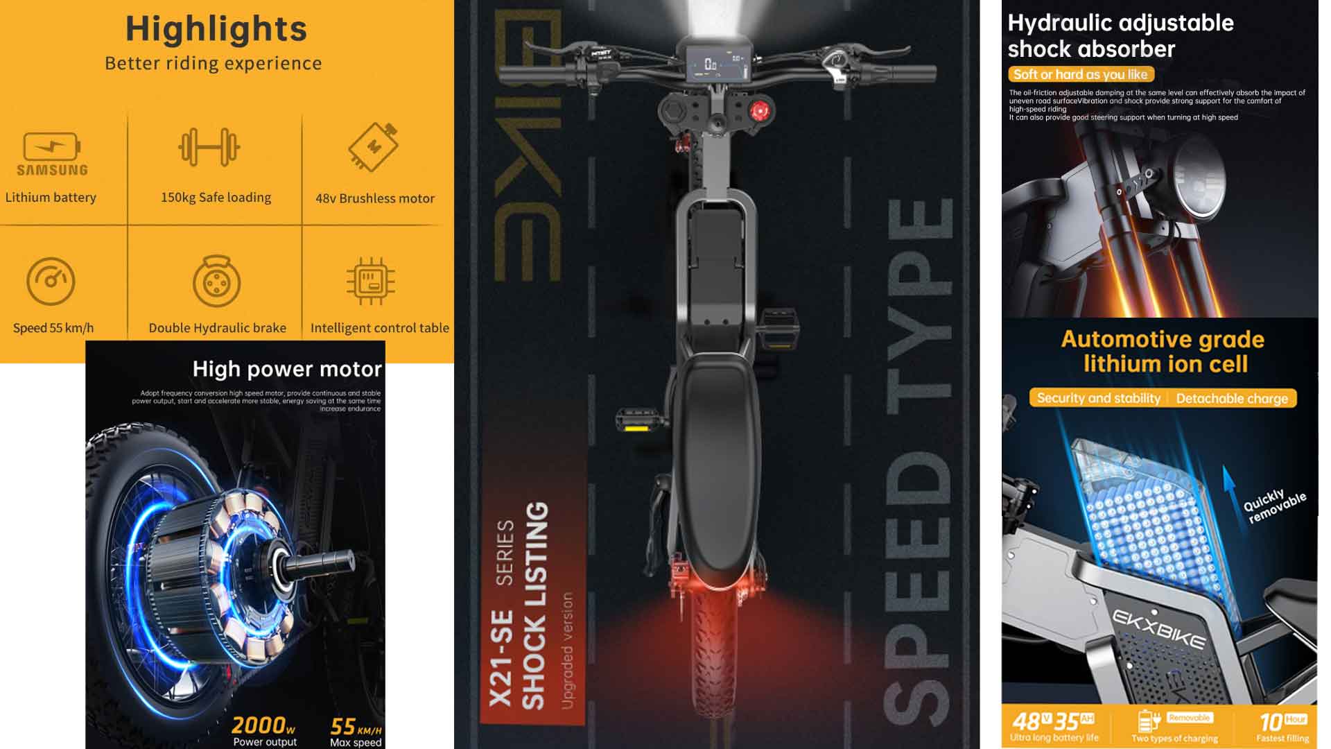 ekx x21 e-bike features