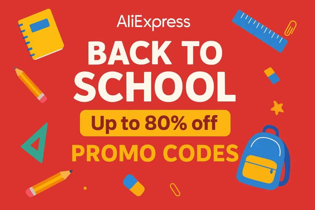 AliExpress Mega Brands Sale, AliExpress promo codes, Back to School discounts,