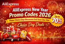 AliExpress New Year Promo Codes 2026 – Choice Day Deals up to 70% Off Ending Dec 31st