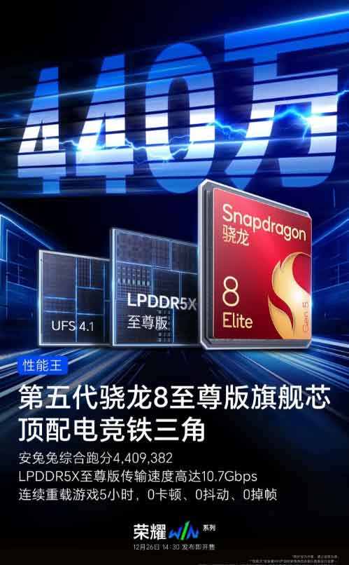 Honor WIN smartphone specs features 