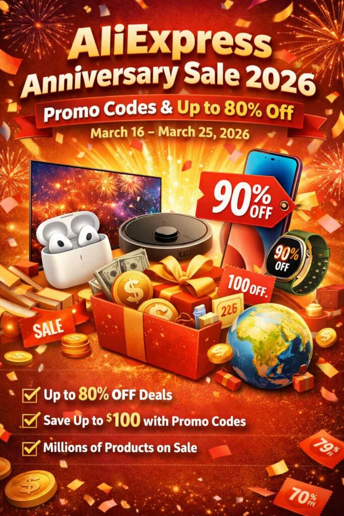 AliExpress Anniversary Sale 2026 deals, AliExpress promo codes March 2026, AliExpress coupon codes anniversary sale