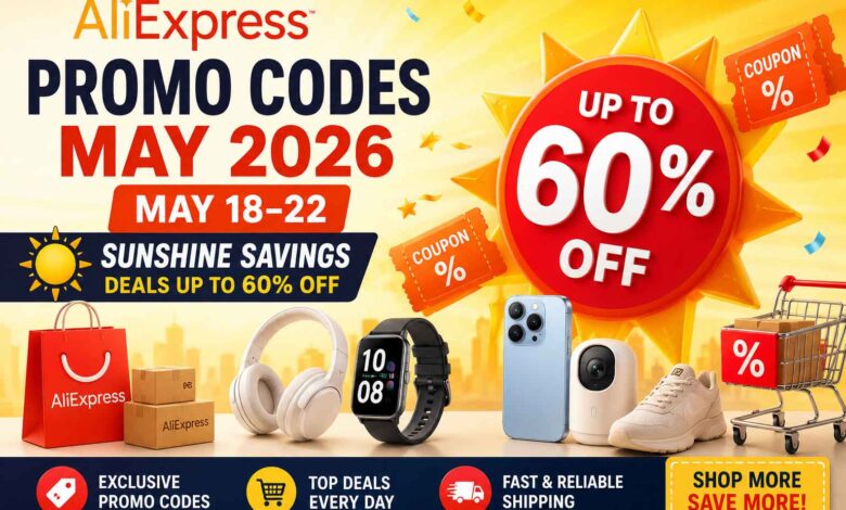 AliExpress Coupon Codes May 2026 Sunshine Savings sale