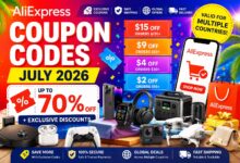AliExpress Coupon Codes July 2026 Vacation Sale with promo codes and up to 60% off deals