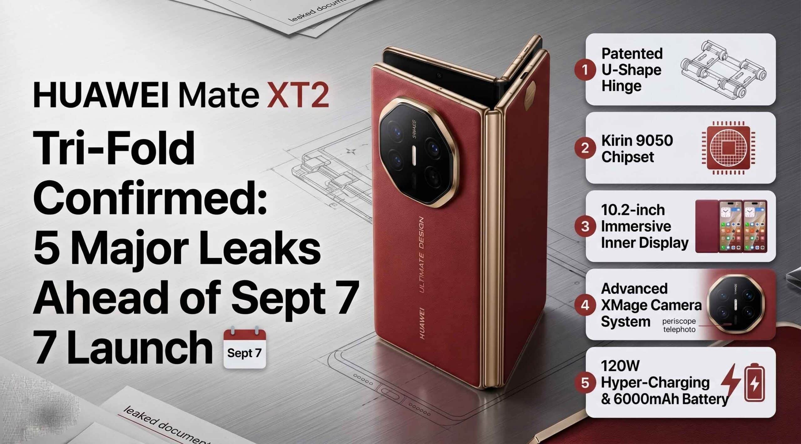 huawei mate xt 2 tri fold smartphone leaks