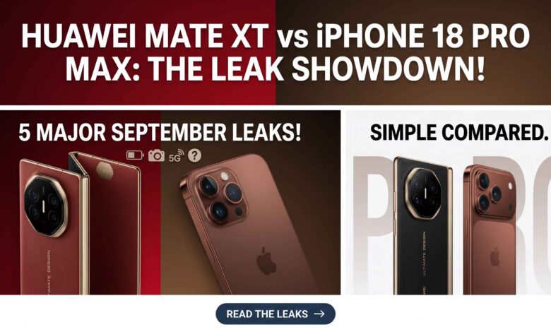 Huawei mate xt 2 vs iphone 18 pro max september leaks comparison