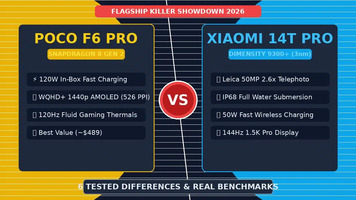 poco f6 pro vs xiaomi 14t pro comparison test