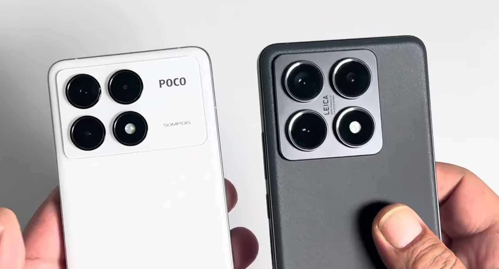 POCO F6 Pro vs Xiaomi 14T Pro design