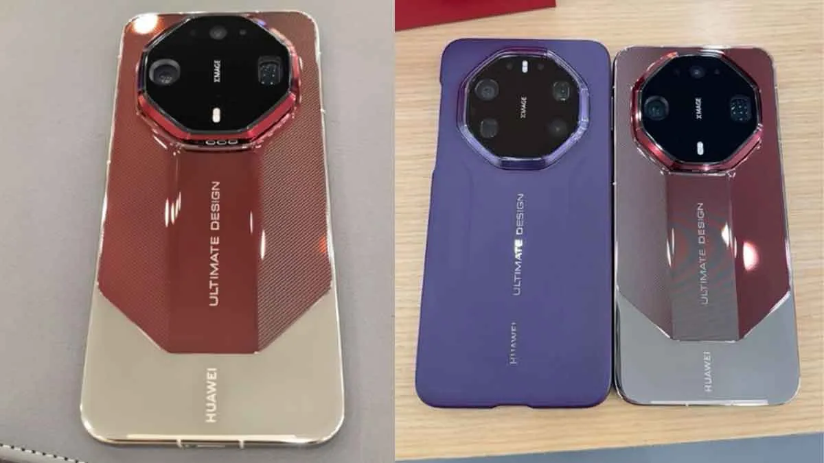 Huawei Mate 90 RS Ultimate Design luxury edition featuring an octagonal camera island and two-tone ceramic finish