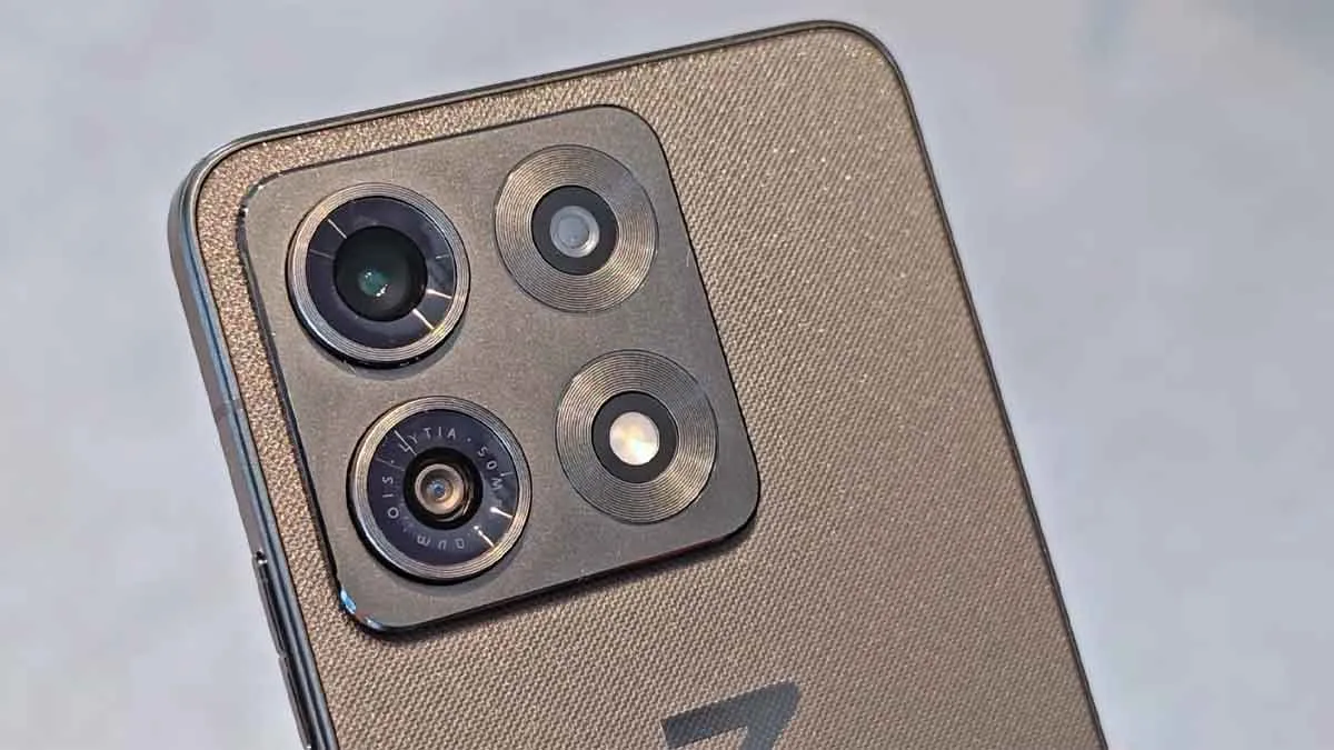 Lenovo Legion Y70 rear camera module close-up showcasing Sony LYTIA 50MP OIS sensor and concentric lens rings