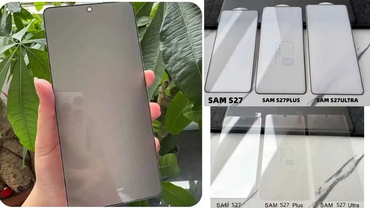Samsung Galaxy S27 Ultra and S27 Pro leaked screen protectors designs