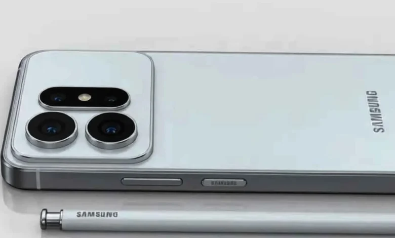 Leaked design of the white Samsung Galaxy S27 Ultra showing a new rear camera layout and S-Pen.